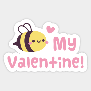 Cute Bee My Valentine For Crush Sticker